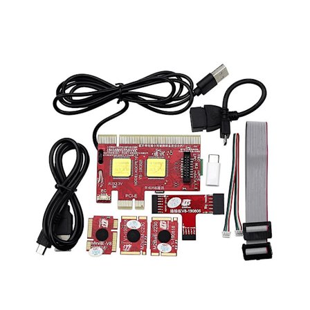 V8 Multifunktionellt Laptop- och Dator-PC Universal Post Diagnostiskt Testkort Felsökningsstöd PCI, PCI-E