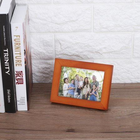 Fotoram i trä högupplöst glasdisplay för