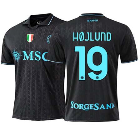 25-26 S.S.C. Napoli Bortedrakt Tredje NO.19 Højlund Fotball T-skjorte Jersey S-2XL