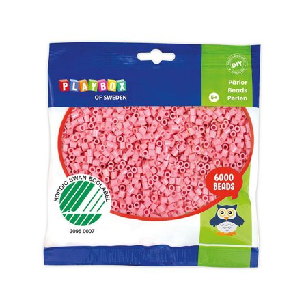 PLAYBOX Rörpärlor pastellrosa 6000/fp - Lyreco - Skola och förskola - Hobbymaterial - Nabbipärlor - Rörpärlor
