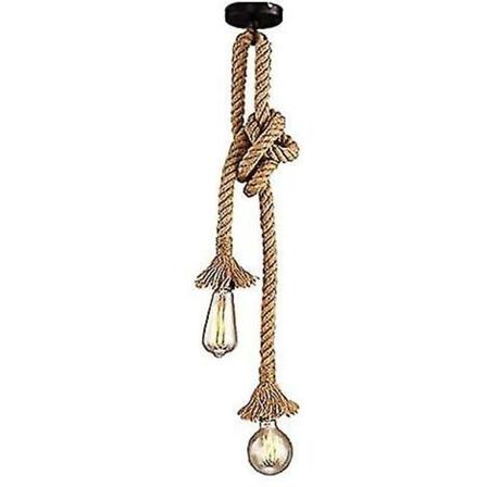 E27 Dobbelt-hoved Hamptov Vintage Hængende Pendellampe, Industriel Retro Landlig Stil Loftlampe Perfekt Til Spisestue 1mbulb Ikke Inkluderet