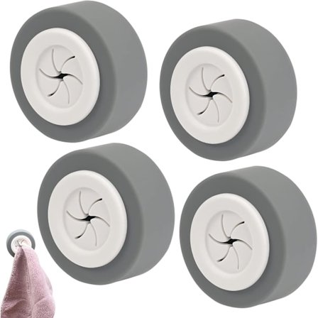 4 PAK Selvklæbende Tekøgleophæng, Rundt Klæbende Håndklædekrog