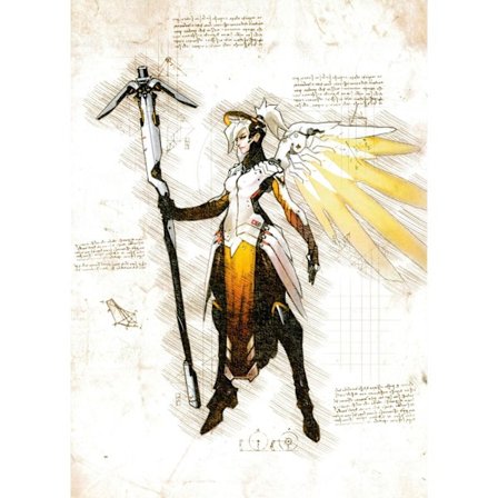 A3 Print - Overwatch artwork - Mercy