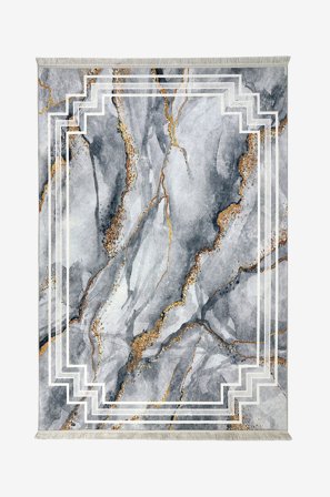 KM Home - Matto Sultan - Harmaa - Sileät matot - 80X150 - - Homeroom