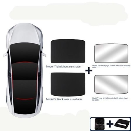 Solskærme Tag Solafskærmning SORT MODEL Y MODEL Y