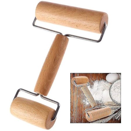 Rullepinne i tre for pizza, kake, fondant, brødbaking