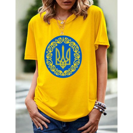 Stå med Ukraine V-hals T-shirt Stop Krig Støt Ukrainske Tee zdq