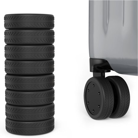8 Pakk Kofferhjuldeksler - Silikon Kofferhjulbeskytterdeksler