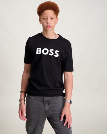 BOSS SHORT SLEEVES TEE-SHIRT Svart T-skjorter Gutt - Kids Brand Store