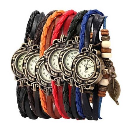 Vintage Klocka tjej/dam med Amulett