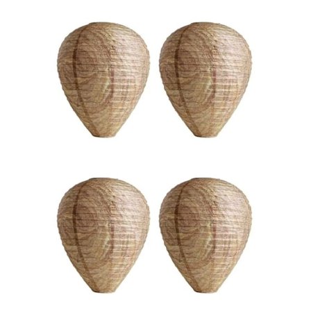 Falsk Hvepsebo / Dekorativ Udendørsattrap – 4-pak