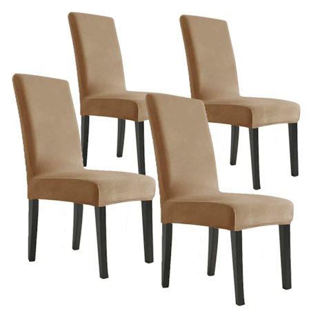 Sammetsöverdrag för stol, tjock, enfärgad, elastiskt, heltäckande, för restaurang, hotell, hem, matbord, stolsöverdrag