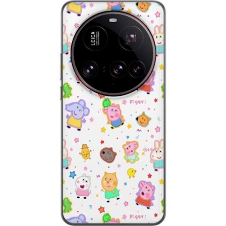 Kompatibel Mobilcover til Xiaomi 15 Ultra Farverige tegneserie dyrekarakterer i en legende stil med stjerner og prikker på en lys baggrund