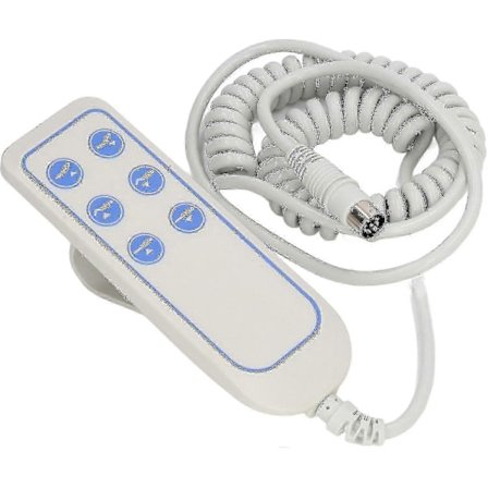 Universal 6-knaps fjernbetjening til motoriseret hospitalsseng - Erstatnings fjernbetjening med 8-benet stik til elevationsseng