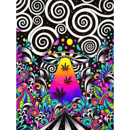 30 x 40 cm, abstrakti timanttimaalaus Diamond Painting Broderie Diam