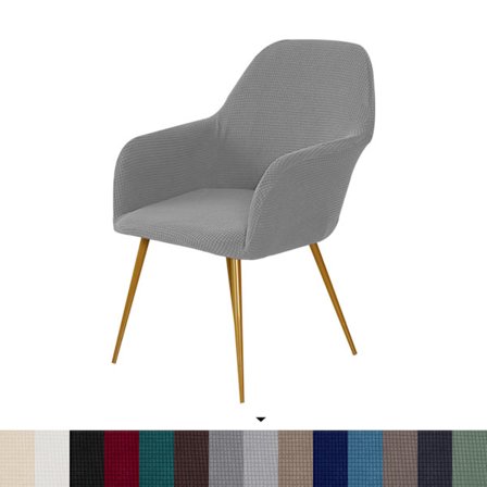 Avtagbare stoltrekk til spisestue og stue - lysegrå