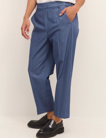 Kaffe Kasakura Hw Cropped Pants - Blue - 34