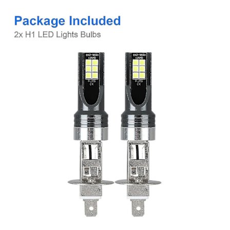 H1 LED-hovedlyspærer Konverteringssett 100W 14000lm 6500K