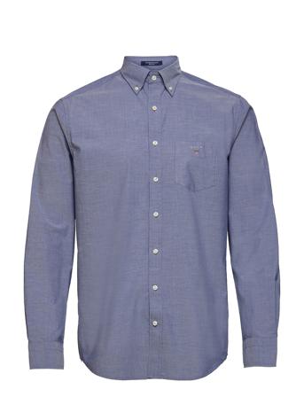 Reg Broadcloth Bd Skjorta Casual Blå GANT