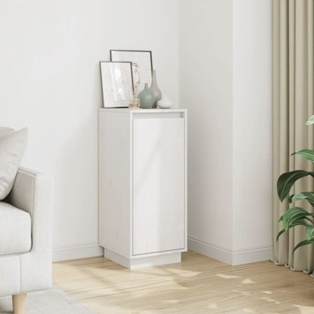 vidaXL Skänk vit 31,5x34x75 cm massiv furu