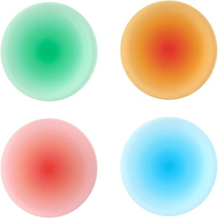 4 stk Akryl Farvet Coaster Rund Farvet Coaster SÆT