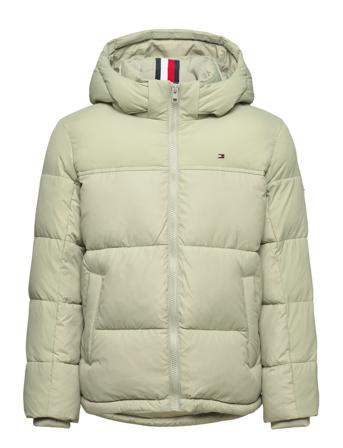 Mixed Fabric Jacket Toppatakki Vihreä Tommy Hilfiger