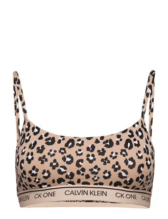 Unlined Bralette Lingerie Bras & Tops Soft Bras Tank Top Bras Beige Calvin Klein