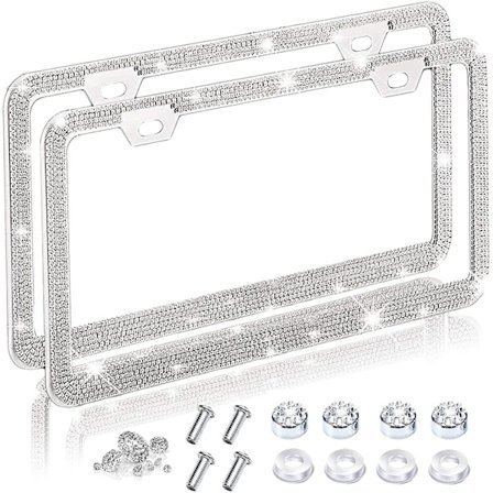 2 kpl Bling Bling -auton rekisterikilven kehykset naisille, Spark