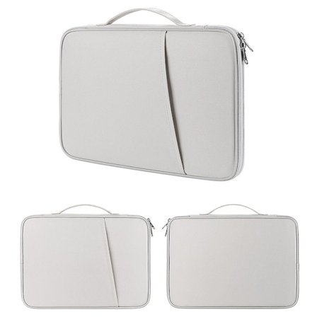 Nettbrettveske Beskyttelsesveske USB-kabeloppbevaring for iPad Lys grå