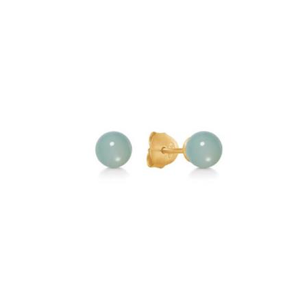 Frk. Lisberg, Columbine Ear Sticks Aqua Chalcedon Blauw, Dames, Maat:ONE Size