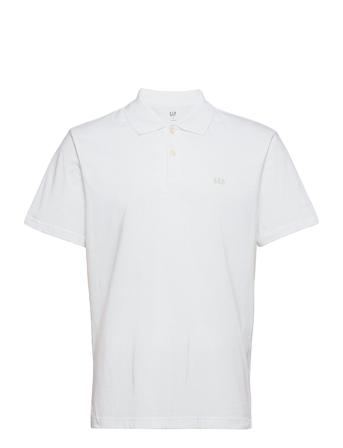 Logo Jersey Polo Polos Short-sleeved Valkoinen GAP