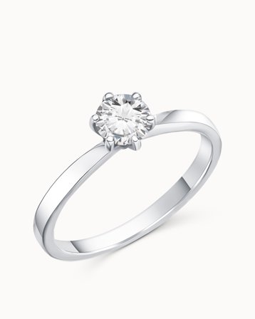Solitärring Celeste 18K Vitguld Naturlig Diamant 0.30 Carat - Förlovningsringar & Vigselringar hos Vanbruun