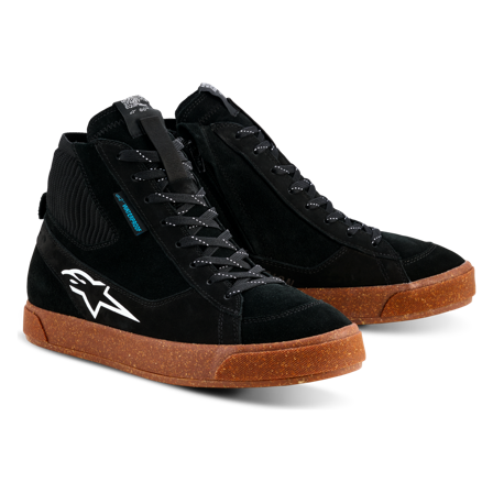 Motorradschuhe Alpinestars Stated WP Schwarz/Gum White 43,5