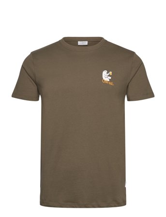 Printed Tee S/S Khaki Lindbergh