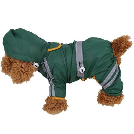 Mellemstor vandtæt hundedragt kattedragt justerbar regnslag