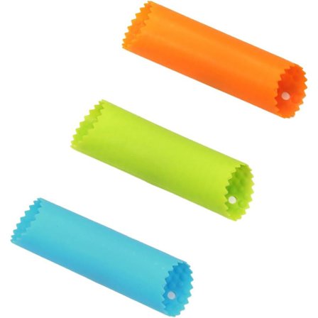 3-pakning Silikon Hvitløksskreller, Enkel Hvitløksrulle for Hvitløkspresse, Grønnsaksskreller for Kjøkkenutstyr