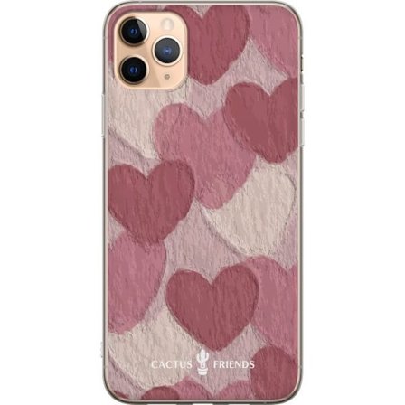 Yhteensopiva Puhelinkuori Apple Apple iPhone 11 Pro Max Cactus and Friends - Blush Paper Hearts