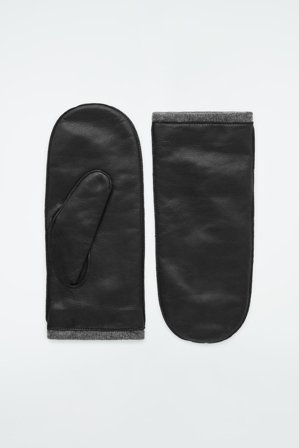 COS Women's Cashmere-Lined Leather Mittens