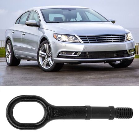 Svart Bil Bogseringskrok 1T0 805 615 A Tung Duty Bogseringsögla Bumper Trailer Ring Ersättning för R32 Rabbit Eos CC