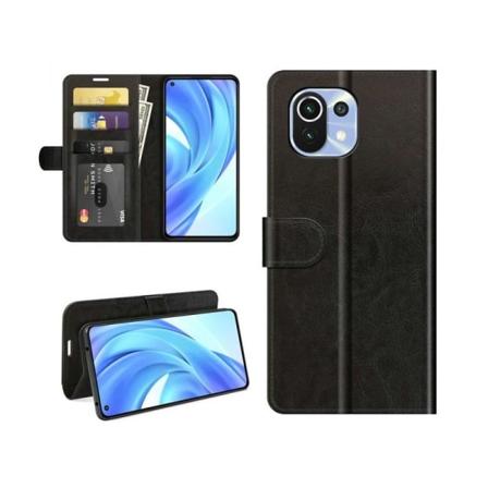 Xiaomi Mi 11 Lite lommebokveske PU skinn 4-LOMMER Black