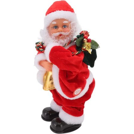 1 elektrisk julemand med musik julepynt dukke