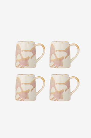Bloomingville - Winnie Krus, sett med 4 stk. - Beige - Kopper & krus - Fra Homeroom