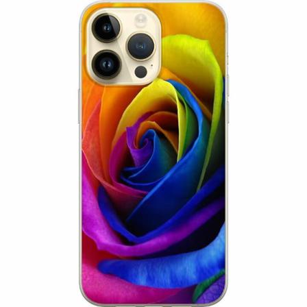 Apple Iphone 14 Pro Max Genomskinligt Skal Rainbow Rose