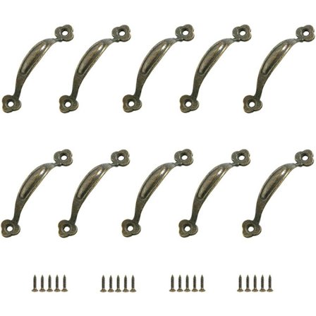 10 Retro Dørhåndtak Møbelhåndtak Rustikk Senteravstand Sinklegering For Kjøkken Låvedør Hage Skur Tre Skap Skuffe (80MM)-Bronse