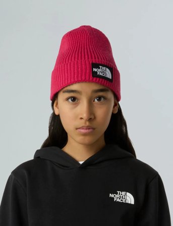 The North Face Kids Tnf Logo Box Cuffed Beanie - Red - ONE SIZE