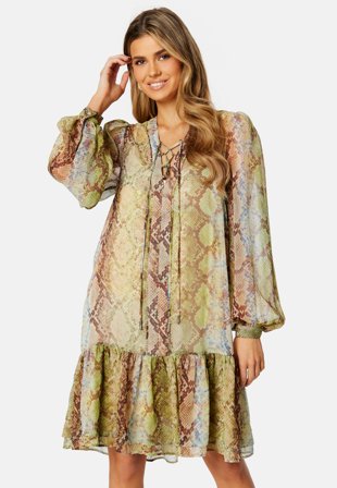 Guess Alva Dress P85Z GLAM SNAKE PRIN Klær