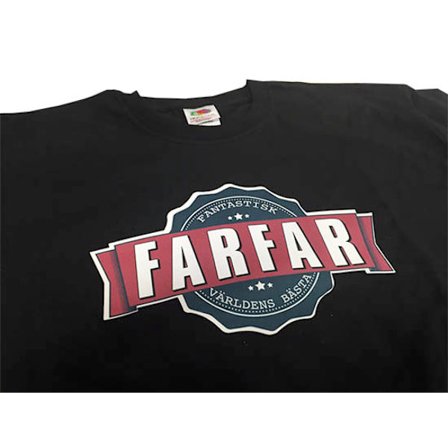 T-shirt med Farfar vintage stil färg tryck