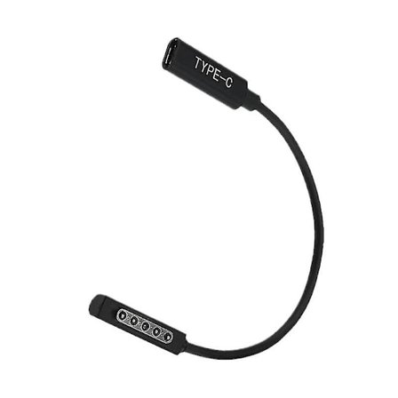 Typ C PD Laddningskabel USB C Hona Strömladdare Adapter Konverterare för Microsoft Surface Pro 1/2