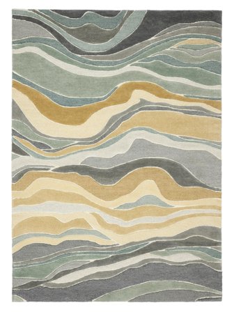 Marble 160X230 Vert/Multicolore Tapis De Laine