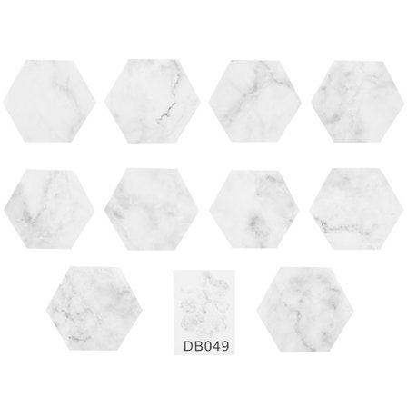 10 stk. sæt sekskantet DIY vandtæt skridsikker selvklæbende gulv klistermærke dekoration